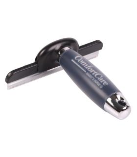 Peigne de mue XL cheval lame inox poignée gel