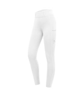 Legging d'équitation enfant blanc Ella White avec grip silicone